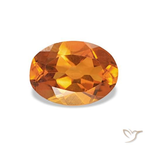0.64ct 오렌지 시트린, 오벌, VVS-VS