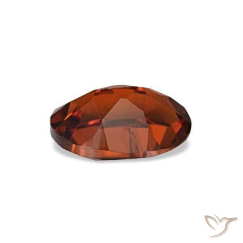 0.69캐럿 천연 붉은빛 오렌지 시트린, 타원형 컷, 7.1×5.1 mm, VS-SI