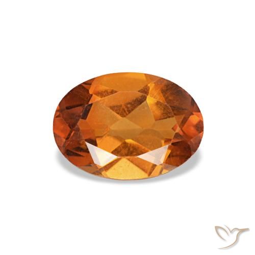 0.71ct 오렌지 시트린, 오벌, VVS-VS