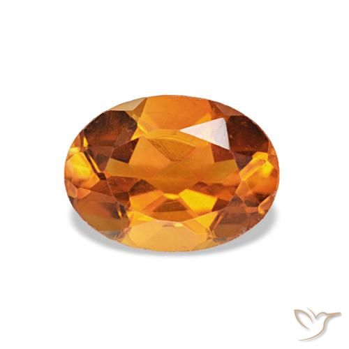 0.74ct 오렌지 시트린, 오벌, VVS-VS