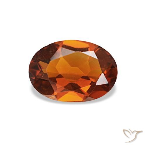 0.60ct 오렌지 시트린, 오벌, VVS-VS