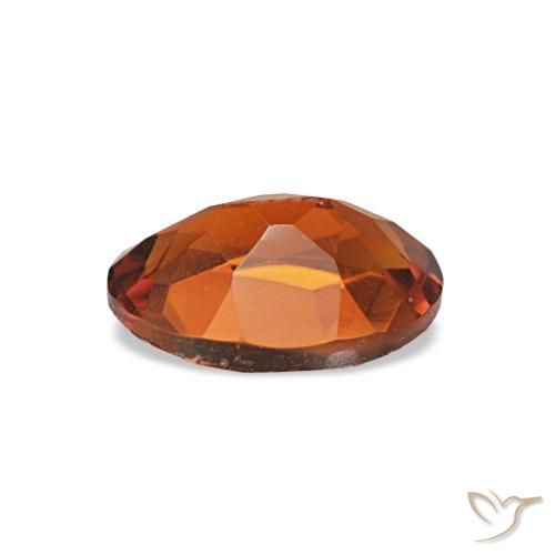 0.60캐럿 천연 Medium Dark-Orange 시트린, 타원형 컷, 6.9×4.9 mm, VVS-VS