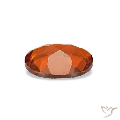 0.60캐럿 천연 딥 오렌지 시트린, 타원형 컷, 6.9×5 mm, VS
