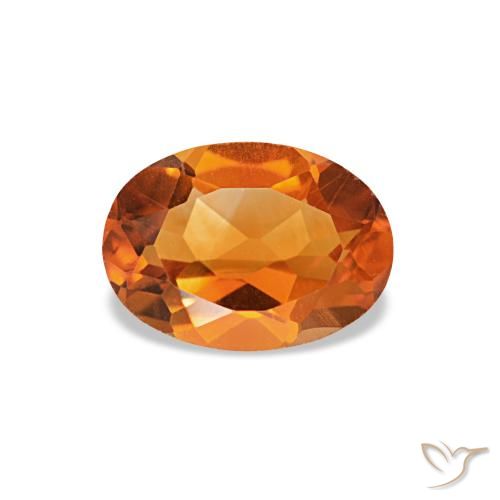 0.71ct 오렌지 시트린, 오벌, VVS-VS