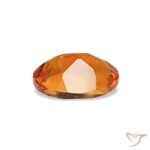 0.71캐럿 천연 미디엄 오렌지 시트린, 타원형 컷, 7×5.1 mm, VVS-VS