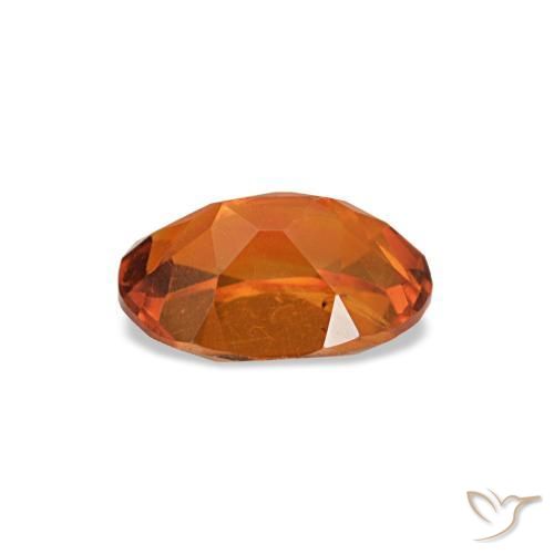 0.66캐럿 천연 딥 오렌지 시트린, 타원형 컷, 6.9×5 mm, VVS-VS