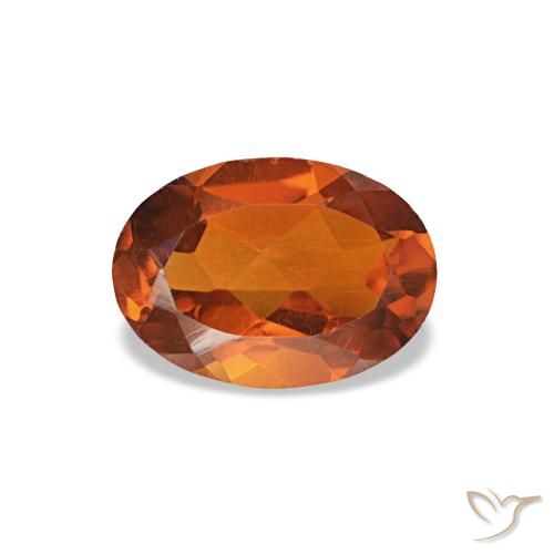 0.64ct 오렌지 시트린, 오벌, VVS-VS