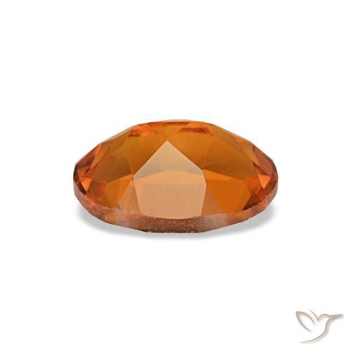 0.72캐럿 천연 노란 오렌지 시트린, 타원형 컷, 7.1×5.1 mm, VVS-VS