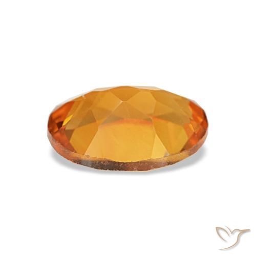 0.72캐럿 천연 오렌지 브라운 시트린, 타원형 컷, 7.2×5.2 mm, VVS-VS