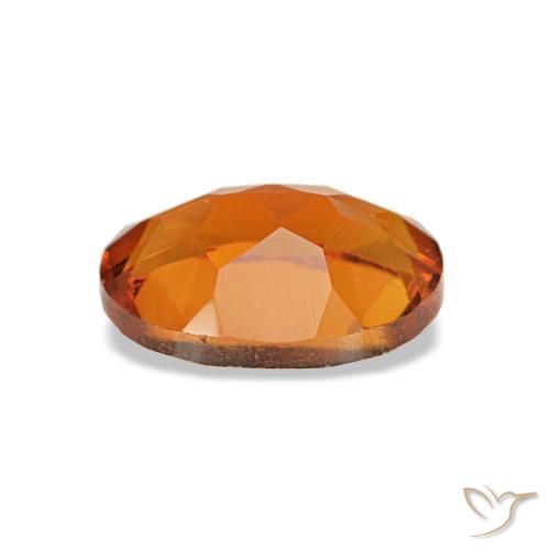 0.73캐럿 천연 Medium Dark-Orange 시트린, 타원형 컷, 7.1×5.1 mm, VVS-VS