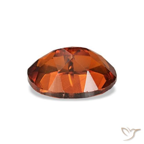0.73캐럿 천연 딥 오렌지 시트린, 타원형 컷, 7.1×5 mm, VVS-VS