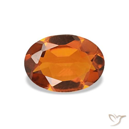 0.66ct 오렌지 시트린, 오벌, VVS-VS