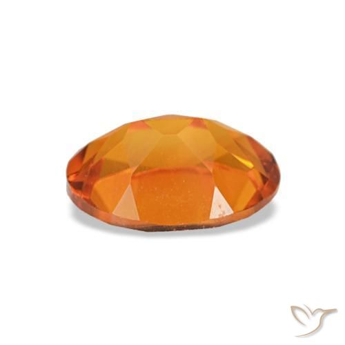 0.73캐럿 천연 미디엄 오렌지 시트린, 타원형 컷, 7×5.1 mm, VVS-VS