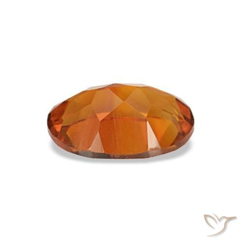 0.63캐럿 천연 Medium Dark-Orange 시트린, 타원형 컷, 7×4.9 mm, VVS-VS