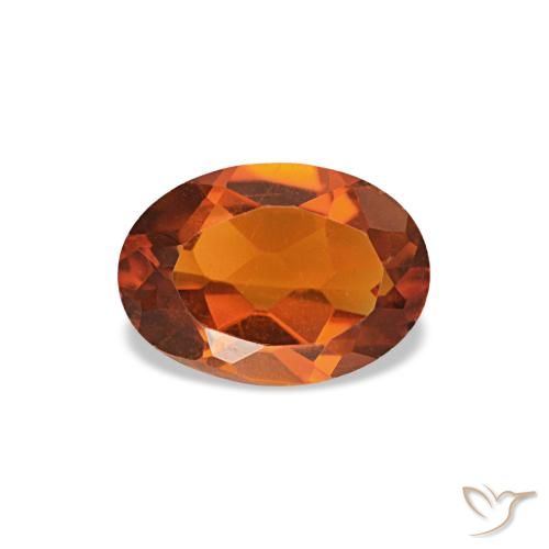 0.60ct 오렌지 시트린, 오벌, VVS-VS