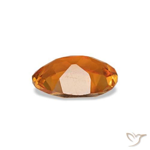 0.60캐럿 천연 앰버 오렌지 시트린, 타원형 컷, 6.9×5 mm, VVS-VS