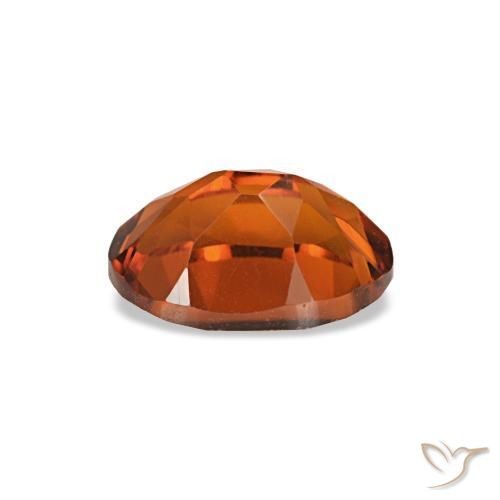 0.74캐럿 천연 딥 오렌지 시트린, 타원형 컷, 6.9×5 mm, VVS-VS