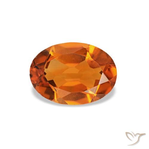 0.70ct 오렌지 시트린, 오벌, VVS-VS