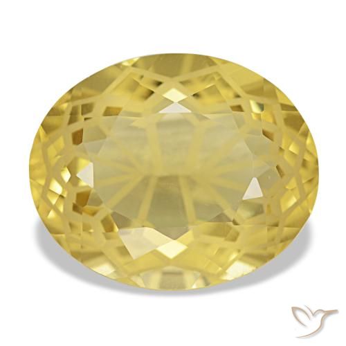 5.90ct 옐로우 시트린, 오벌, VVS