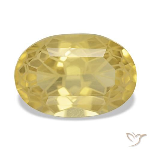 3.66ct 옐로우 시트린, 오벌, VVS