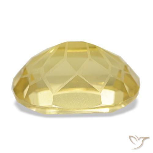 3.66캐럿 천연 Medium Light-Yellow 시트린, 타원형 컷, 11.9×8.2 mm, VVS