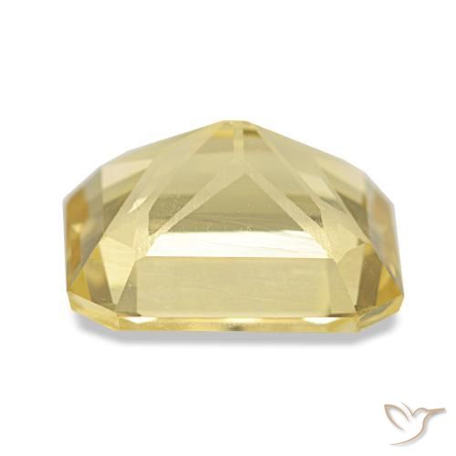 3.23캐럿 천연 라이트 골든 옐로우 시트린, 에메랄드 컷, 9.9×8.8 mm, VVS