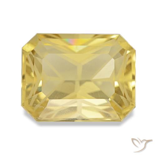 3.56캐럿 천연 투스카니 옐로우 시트린, 에메랄드 컷, 10.7×8.3 mm, VVS