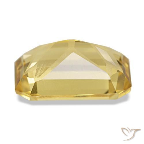3.50캐럿 천연 골든로드 옐로우 시트린, 에메랄드 컷, 11.6×8.2 mm, VVS