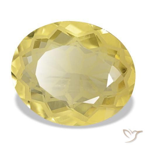 4.66캐럿 천연 범블비 옐로우 시트린, 타원형 컷, 13.5×11.2 mm, VVS