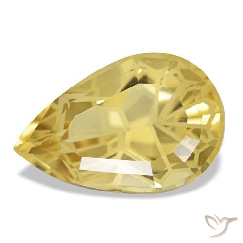 4.83ct 옐로우 시트린, 배 모양, VS