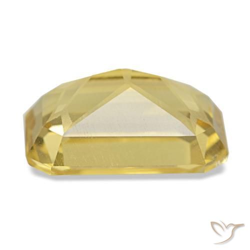 3.88캐럿 천연 미디엄 옐로우 시트린, 에메랄드 컷, 12×8.1 mm, VVS-VS