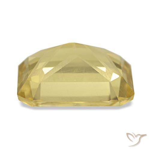 4.19캐럿 천연 투스카니 옐로우 시트린, 에메랄드 컷, 11.5×9.5 mm, VVS-VS