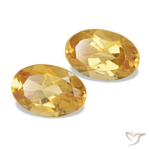 0.81캐럿 천연 딥 골드 시트린 보석, 타원형 컷, 6.1×4.1 mm, VS