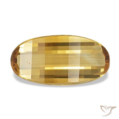 2.18캐럿 천연 딥 골드 시트린, 타원형 컷, 13.9×7 mm, VVS