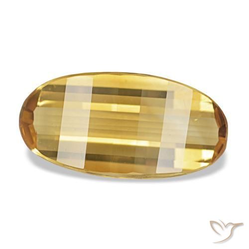 2.18캐럿 천연 딥 골드 시트린, 타원형 컷, 13.9×7 mm, VVS