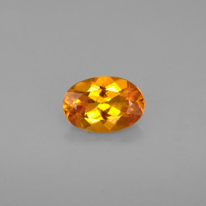 0.67캐럿 천연 옐로우 오렌지 클리노휴마이트, 타원형 컷, 7×4.8 mm, VS