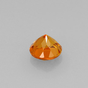 0.64캐럿 천연 옐로우 오렌지 클리노휴마이트, 라운드 컷, 5.20 mm, VS