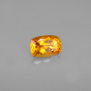 0.58캐럿 천연 옐로우 오렌지 클리노휴마이트, 쿠션 컷, 6.1×4.2 mm, VS-SI