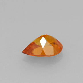 0.69캐럿 천연 옐로우 오렌지 클리노휴마이트, 배 모양, 6.9×5.1 mm, VS-SI