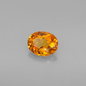 0.54캐럿 천연 옐로우 오렌지 클리노휴마이트, 타원형 컷, 5.8×4.6 mm, VVS-VS