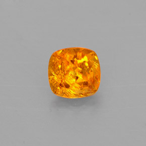 0.60캐럿 천연 옐로우 오렌지 클리노휴마이트, 쿠션 컷, 5.2×5 mm, VS-SI