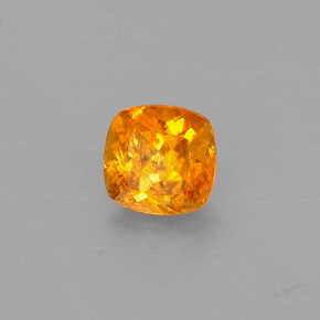 0.60캐럿 천연 옐로우 오렌지 클리노휴마이트, 쿠션 컷, 5.2×5 mm, VS-SI