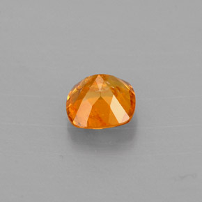0.60캐럿 천연 옐로우 오렌지 클리노휴마이트, 쿠션 컷, 5.2×5 mm, VS-SI