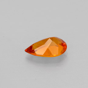 0.66캐럿 천연 옐로우 오렌지 클리노휴마이트, 배 모양, 7.5×4.8 mm, VS-SI