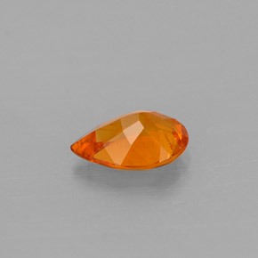 0.57캐럿 천연 옐로우 오렌지 클리노휴마이트, 배 모양, 6.9×4.8 mm, VS-SI