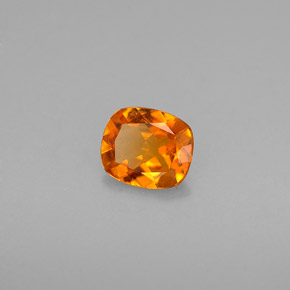 0.49캐럿 천연 옐로우 오렌지 클리노휴마이트, 쿠션 컷, 5.7×4.9 mm, VS-SI
