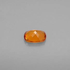 0.49캐럿 천연 옐로우 오렌지 클리노휴마이트, 쿠션 컷, 5.7×4.9 mm, VS-SI