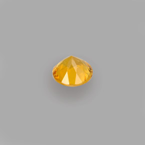 0.40캐럿 천연 골든 옐로우 클리노휴마이트, 라운드 컷, 4.66 mm, VS-SI