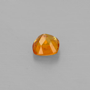 0.40캐럿 천연 옐로우 오렌지 클리노휴마이트, 쿠션 컷, 4.4×4.2 mm, VS