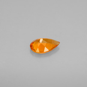 0.41캐럿 천연 옐로우 오렌지 클리노휴마이트, 배 모양, 6.3×4.2 mm, VS